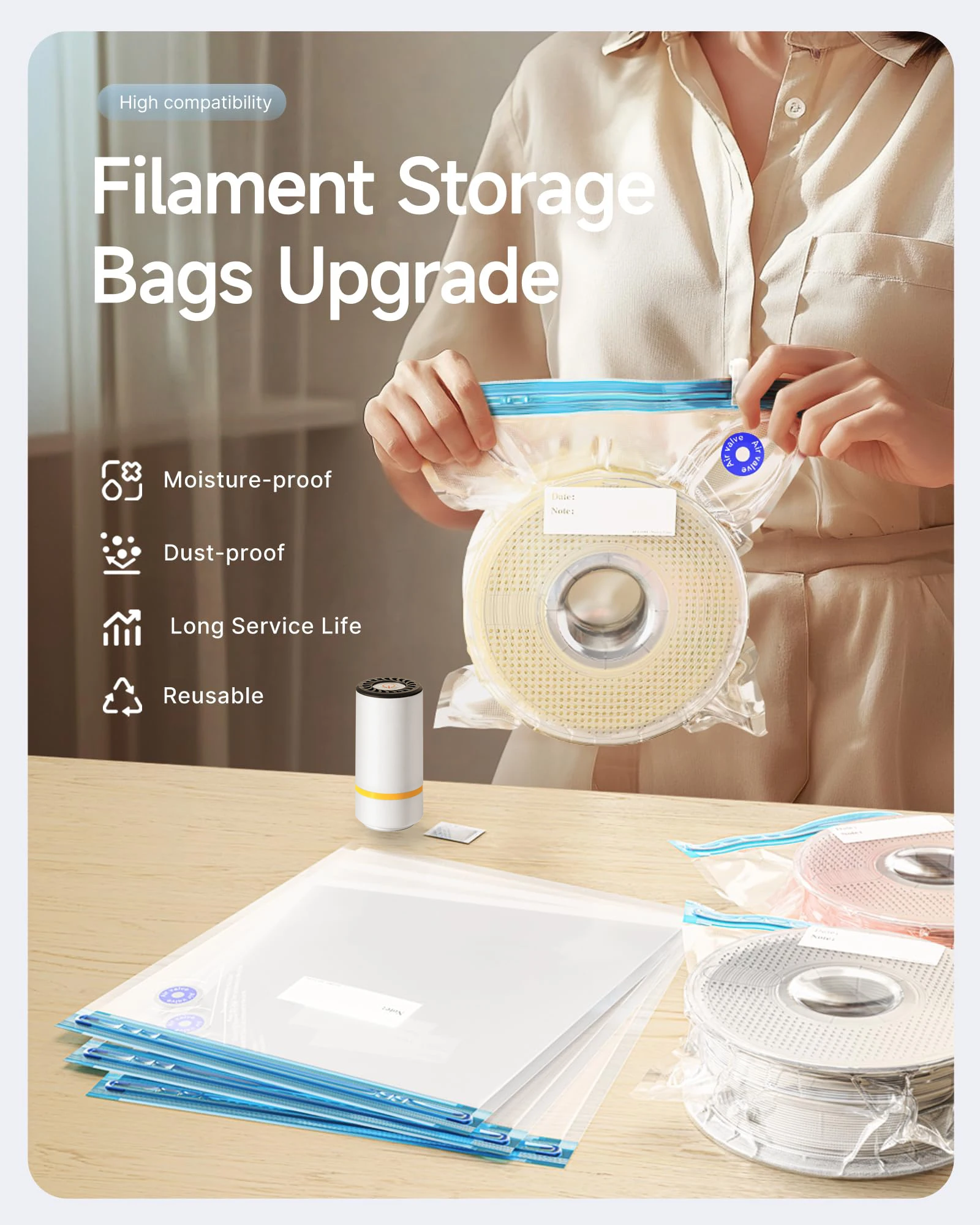 Bolsa de vacío de filamento de - 3D Printing Fff reseña y precio