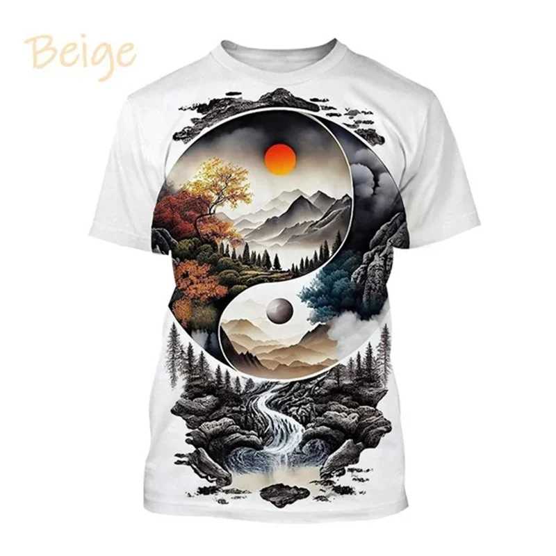 Camiseta con Patrón de Tai Chi - 3D Printing Diagram reseña y precio